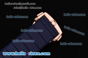 Omega Constellation Swiss ETA Quartz Rose Gold Case with Diamond Bezel and Blue Rubber Strap