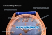Vacheron Constantin Metiers d'Art Swiss ETA 2824 Automatic Rose Gold Case with Blue MOP Dial and Diamonds Bezel