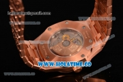 Audemars Piguet Royal Oak 41MM Miyota 9015 Automatic Full Rose Gold with White Dial and Stick Markers (BP)