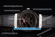 Hublot Classic Fusion Tourbillon Red Vitrail Asia ST28 Automatic Steel Case with Skeleton Dial and Black Leather Strap