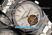 Audemars Piguet Royal Oak Tourbillon 41MM Swiss ST Tourbillon Manual Winding Full Steel with White Dial and Stick Markers