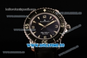 BlancPain Fifty Fathoms Automatic Swiss ETA 2824 Automatic Steel Case with Black Dial and Stick/Arabic Numeral Markers (ZF)