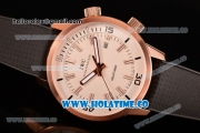 IWC Aquatimer Vintage 1967 Asia Automatic Rose Gold Case with White Dial Stick Markers and Black Rubber Strap