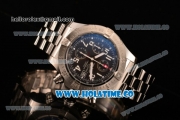 Breitling Avenger Skyland Chrono Swiss Valjoux 7750 Automatic Steel Case with Black Dial and White Arabic Numeral Markers (H)