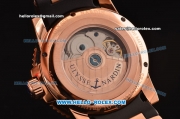 Ulysse Nardin Maxi Marine Diver Asia ST25 Automatic Rose Gold Case with Black Rubber Strap and Black Dial