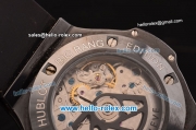 Hublot Aero Bang Swiss Valjoux 7750-DD Automatic Ceramic Case with Diamond Bezel and Black Rubber Strap