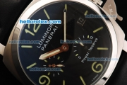 Panerai PAM 090 Luminor Power Reserve Automatic Movement Black Dial with Green Stick Markers and Arabic Numerals