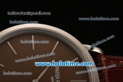 Patek Philippe Calatrava Miyota OS2035 Quartz Steel Case with Brown Dial and Stick Markers