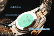 Rolex Datejust Automatic Movement ETA Coating Case with White Dial and Roman Numerals-Two Tone Strap