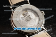 Breguet Classique Japanese Miyota 9015 Automatic Movement Steel White Dial and Arabic Numeral Markers Leather Strap (FF)