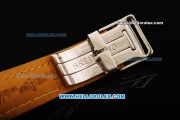 Breitling Chronomat B01 Chronograph Miyota Quartz Movement Steel Case with Black Dial and Black Leather Strap
