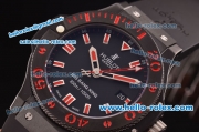 Hublot Big Bang King 1:1 Original Swiss Valjoux 7750 Automatic Movement PVD Case with Black Dial and Red Stick Hour Markers