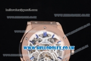 Hublot Classic Fusion Skeleton Asia Automatic Rose Gold Case with Skeleton Dial and Black Rubber Strap