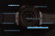 Hublot King Power Swiss ETA 2836 Automatic Carbon Fiber Case with Black Dial and Black Rubber Strap