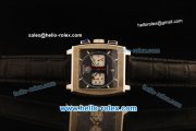 Tag Heuer Monaco Chronograph Miyota Quartz Movement Black Dial with Silver Stick Markers and Black Leather Strap Tag Heuer Monaco Chronograph Miyota Quartz Movement Black Dial with Silver Stick Markers and Black Leather Strap