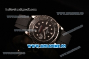 Rolex Yachtmaster 40 Swiss ETA 2836 Automatic Steel Case with Black Dial White Markers and Black Rubber Strap