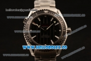 Omega Seamaster Planet Ocean 600M Co-Axial Clone Omega 8500 Automatic Stainless Steel Case with Black Dial and White Stick Markers (EF)