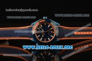 Omega Seamaster Planet Ocean GMT "Big Blue" Clone Omega 8906 Automatic PVD Case with Blue Dial and Blue Rubber Strap (EF)