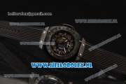 Hublot Big Bang Unico GMT Asia Auto PVD Case with Skeleton Dial and Black Rubber Strap