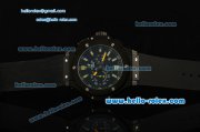 Hublot Big Bang Ayrton Senna Chronograph Miyota Quartz Movement PVD Case with Black Dial and Yellow Stick Markers