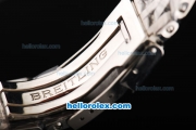 Breitling Chronomat B01 Chronograph Miyota Quartz Movement White Dial with Stick Markers-Steel Strap