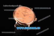 Patek Philippe Calatrava Swiss ETA 2824 Automatic Steel Case with Rose Gold Dial Diamonds/Roman Numeral Markers and Rose Gold Bezel