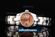 Rolex Datejust Oyster Perpetual Automatic Movement Full Steel with Flower Pattern Dial-Lady Size