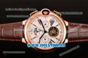 Cartier Ballon Bleu De Tourbillon Asia Automatic Rose Gold Case with White Dial and Black Roman Numeral Markers Cartier Ballon Bleu De Tourbillon Asia Automatic Rose Gold Case with White Dial and Black Roman Numeral Markers
