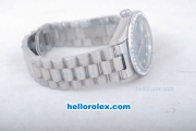 Rolex Day-Date Oyster Perpetual Automatic Diamond Bezel with Blue Dial and Diamond Marking-Small Calendar