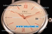 IWC Portofino Chrono Swiss ETA 2824 Automatic Steel Case with White Dial and Rose Gold Stick Markers