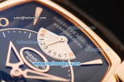 Parmigiani Kalpa XL Swiss Tourbillon Manual Winding Movement Rose Gold Case with Black Leather Strap