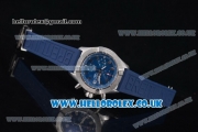 Breitling Avenger Seawolf Chrono Miyota OS10 Quartz Steel Case with Blue Dial Blue Rubber Strap and Stick Markers