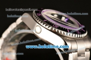 Rolex Sea-Dweller Deepsea Asia 2813 Automatic Steel Case/Strap with Black Dial and Purple Diver Index