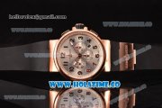 Ulysse Nardin Maxi Marine Chrono Swiss Valjoux 7750-SHG Automatic Rose Gold Case with Silver Dial and Arabic Numeral Markers (EF)