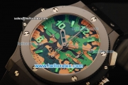 Hublot Big Bang Chronograph Swiss Valjoux 7750 Automatic Movement PVD Case with Ceramic Bezel and Black Rubber Strap