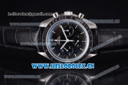 Omega Speedmaster Moonwatch Copy Venus 75 Manual Winding Steel Case with Black Dial Stick Markers and White Hands (EF)