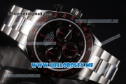 Rolex Daytona Clone Rolex 4130 Automatic Stainless Steel Case/Bracelet with Black Dial and Arabic Numeral Markers (BP)