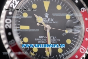 Rolex GMT-Master Asia 2813 Automatic Steel Case with Black Dial Black/Grey Nylon Strap and Yellow Markers