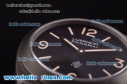 Panerai Luminor Base PAM 000G Swiss ETA 6497 Manual Winding Movement PVD Case with Black Dial - 1:1 Original