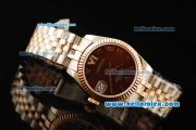 Rolex Datejust Automatic Movement Steel Case with Brown Dial and Two Tone Strap