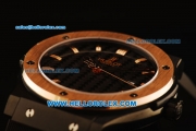 Hublot Classic Fusion Swiss ETA 2824 Automatic PVD Case with Rose Gold Bezel and Black Mesh Dia-Black Rubber Strap