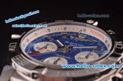 Breitling Chronomat B01 GMT Swiss Valjoux 7750 Automatic Steel Case/Strap with Blue Dial