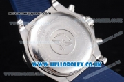 Breitling Avenger Seawolf Chrono Miyota OS10 Quartz Steel Case with Blue Dial Blue Rubber Strap and Arabic Number Markers