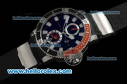 Ulysse Nardin Maxi Marine Diver Automatic Movement Steel Case with Black Dial and White Markers-Black Rubber Strap
