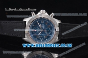 Breitling Avenger Seawolf Chrono Miyota OS10 Quartz Steel Case with Blue Dial Black Nylon Strap and Arabic Number Markers