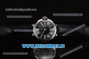 Cartier Ballon Bleu De Large Miyota OS20 Quartz Steel Case with Black Dial and White Roman Numeral Markers