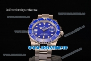 Rolex Submariner Swiss ETA 2836 Automatic Full Steel with Blue Dial and White Markers - 1:1 Best Edition (JF)