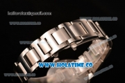 Cartier Rotonde De Miyota Quartz Steel Case/Bracelet with White Dial and Black Roman Numeral Markers