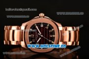 Patek Philippe Aquanaut Miyota 9015 Automatic Full Rose Gold with Coffee Dial and Arabic Numeral Markers (BP)