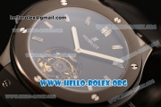 Hublot Classic Fusion Tourbillon Swiss Tourbillon Manual Winding PVD Case with Black Dial and Black Rubber Strap (ZF)